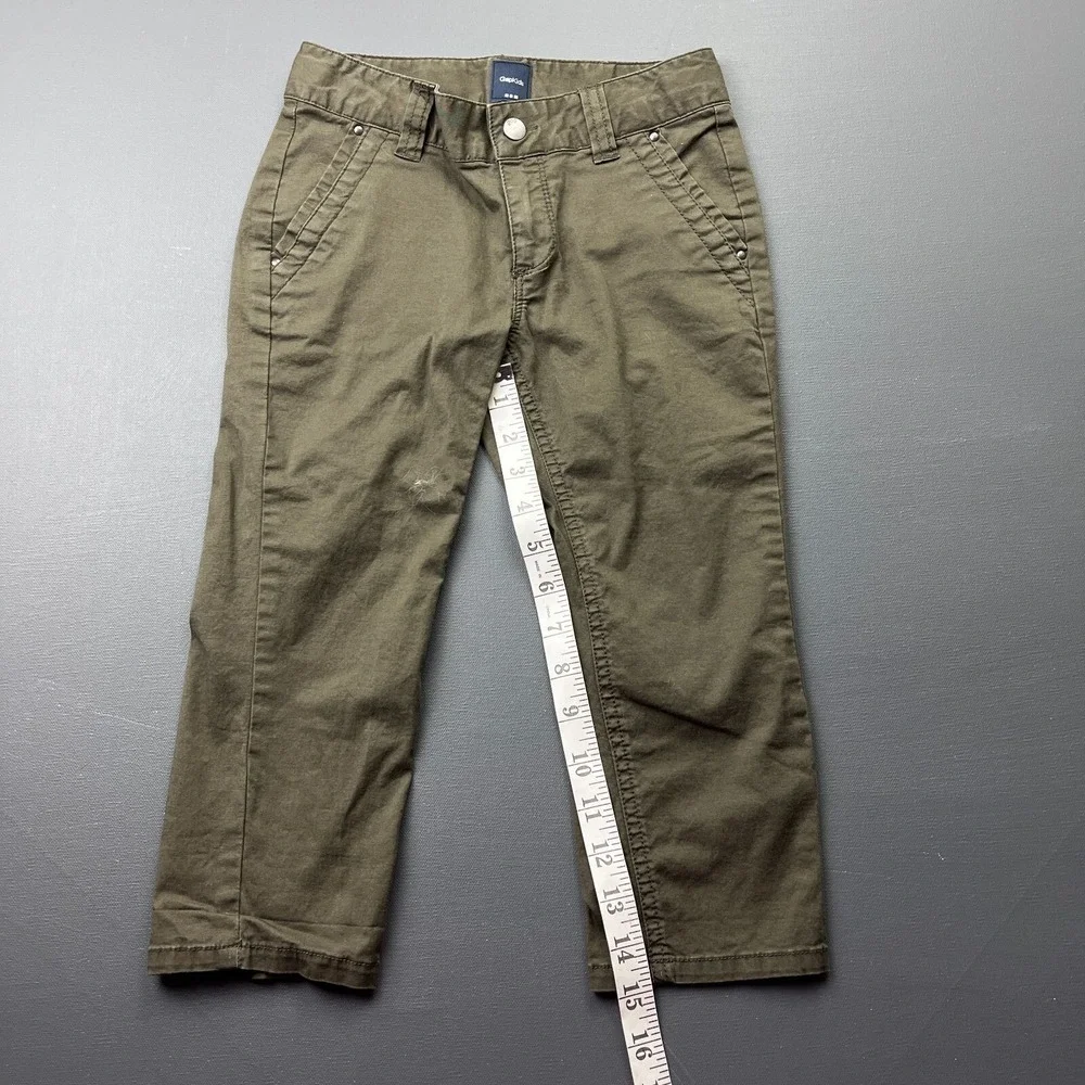 GapKids Boys Size 7 Green Cropped Pants Capri Casual Relaxed Fit Outdoor Play